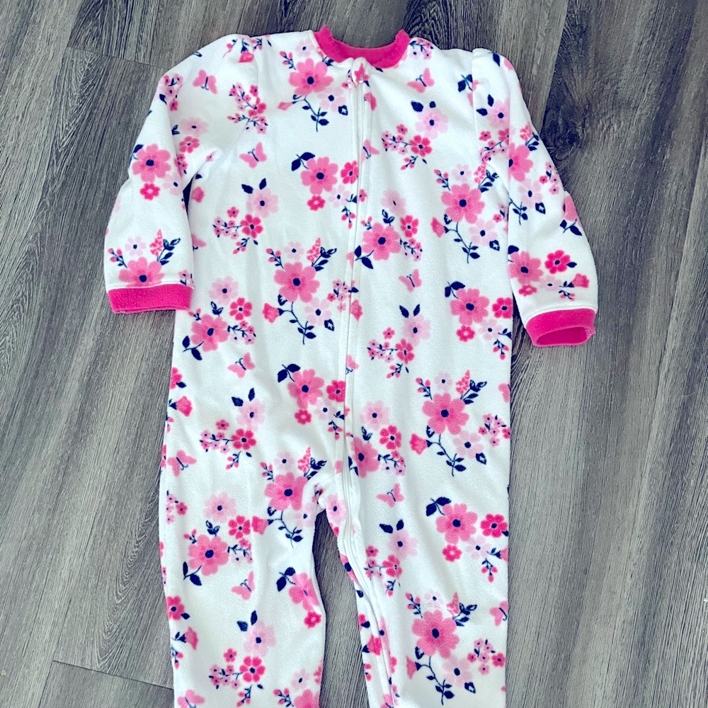 Fleece sleeper footed pajamas
